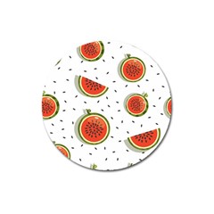 Seamless-background-pattern-with-watermelon-slices Magnet 3  (round) by BangZart