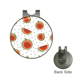 Seamless-background-pattern-with-watermelon-slices Hat Clips With Golf Markers by BangZart