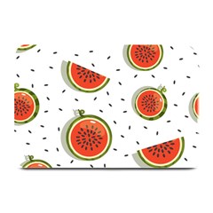 Seamless-background-pattern-with-watermelon-slices Plate Mats by BangZart