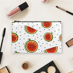 Seamless-background-pattern-with-watermelon-slices Cosmetic Bag (medium) by BangZart