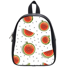 Seamless-background-pattern-with-watermelon-slices School Bag (small) by BangZart