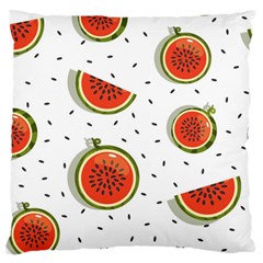 Seamless-background-pattern-with-watermelon-slices Large Cushion Case (two Sides) by BangZart