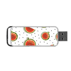 Seamless-background-pattern-with-watermelon-slices Portable Usb Flash (one Side) by BangZart