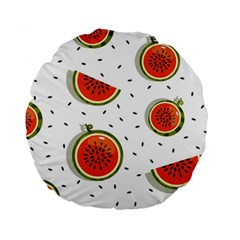 Seamless-background-pattern-with-watermelon-slices Standard 15  Premium Round Cushions by BangZart