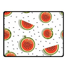 Seamless-background-pattern-with-watermelon-slices Double Sided Fleece Blanket (small)  by BangZart