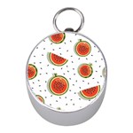 Seamless-background-pattern-with-watermelon-slices Mini Silver Compasses Front