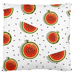 Seamless-background-pattern-with-watermelon-slices Large Flano Cushion Case (one Side) by BangZart