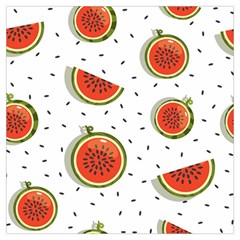 Seamless-background-pattern-with-watermelon-slices Long Sheer Chiffon Scarf 