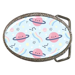 Cute Planet Space Seamless Pattern Background Belt Buckles by BangZart