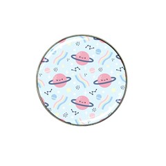 Cute Planet Space Seamless Pattern Background Hat Clip Ball Marker by BangZart