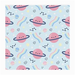 Cute Planet Space Seamless Pattern Background Medium Glasses Cloth by BangZart