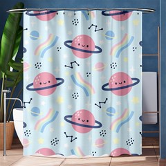 Cute Planet Space Seamless Pattern Background Shower Curtain 60  X 72  (medium)  by BangZart