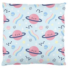 Cute Planet Space Seamless Pattern Background Large Flano Cushion Case (one Side) by BangZart