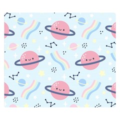 Cute Planet Space Seamless Pattern Background Double Sided Flano Blanket (small)  by BangZart