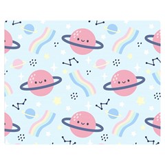 Cute Planet Space Seamless Pattern Background Double Sided Flano Blanket (medium)  by BangZart