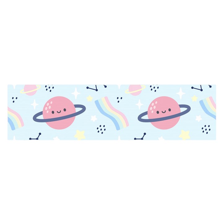 Cute planet space seamless pattern background Satin Scarf (Oblong)