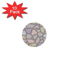 Cartoon Colored Stone Seamless Background Texture Pattern 1  Mini Buttons (10 Pack)  by BangZart