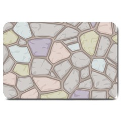 Cartoon Colored Stone Seamless Background Texture Pattern Large Doormat 