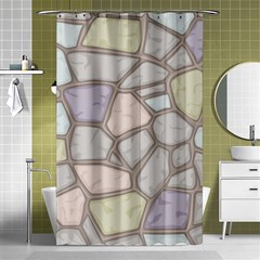 Cartoon Colored Stone Seamless Background Texture Pattern Shower Curtain 48  X 72  (small)  by BangZart