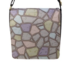 Cartoon Colored Stone Seamless Background Texture Pattern Flap Closure Messenger Bag (l) by BangZart