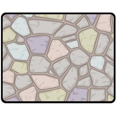 Cartoon Colored Stone Seamless Background Texture Pattern Double Sided Fleece Blanket (medium)  by BangZart