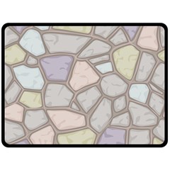 Cartoon Colored Stone Seamless Background Texture Pattern Double Sided Fleece Blanket (large)  by BangZart