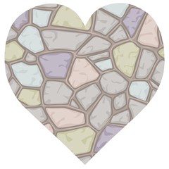 Cartoon Colored Stone Seamless Background Texture Pattern Wooden Puzzle Heart by BangZart