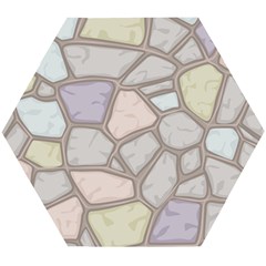 Cartoon Colored Stone Seamless Background Texture Pattern Wooden Puzzle Hexagon by BangZart