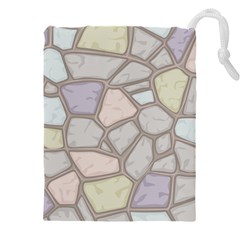 Cartoon Colored Stone Seamless Background Texture Pattern Drawstring Pouch (5xl)