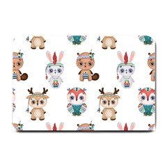 Cute Cartoon Boho Animals Seamless Pattern Small Doormat  by BangZart