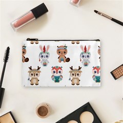 Cute Cartoon Boho Animals Seamless Pattern Cosmetic Bag (small) by BangZart