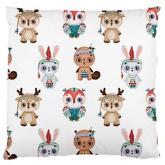 Cute Cartoon Boho Animals Seamless Pattern Large Cushion Case (one Side) by BangZart