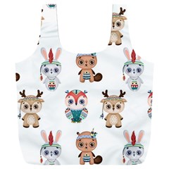 Cute Cartoon Boho Animals Seamless Pattern Full Print Recycle Bag (xxl)