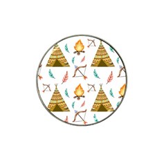 Cute Cartoon Native American Seamless Pattern Hat Clip Ball Marker by BangZart