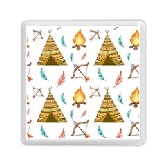 Cute Cartoon Native American Seamless Pattern Memory Card Reader (square) by BangZart