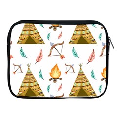 Cute Cartoon Native American Seamless Pattern Apple Ipad 2/3/4 Zipper Cases by BangZart