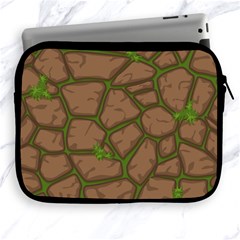 Cartoon Brown Stone Grass Seamless Background Texture Pattern Apple Ipad 2/3/4 Zipper Cases by BangZart