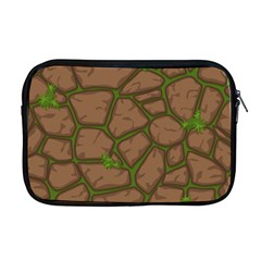 Cartoon Brown Stone Grass Seamless Background Texture Pattern Apple Macbook Pro 17  Zipper Case by BangZart