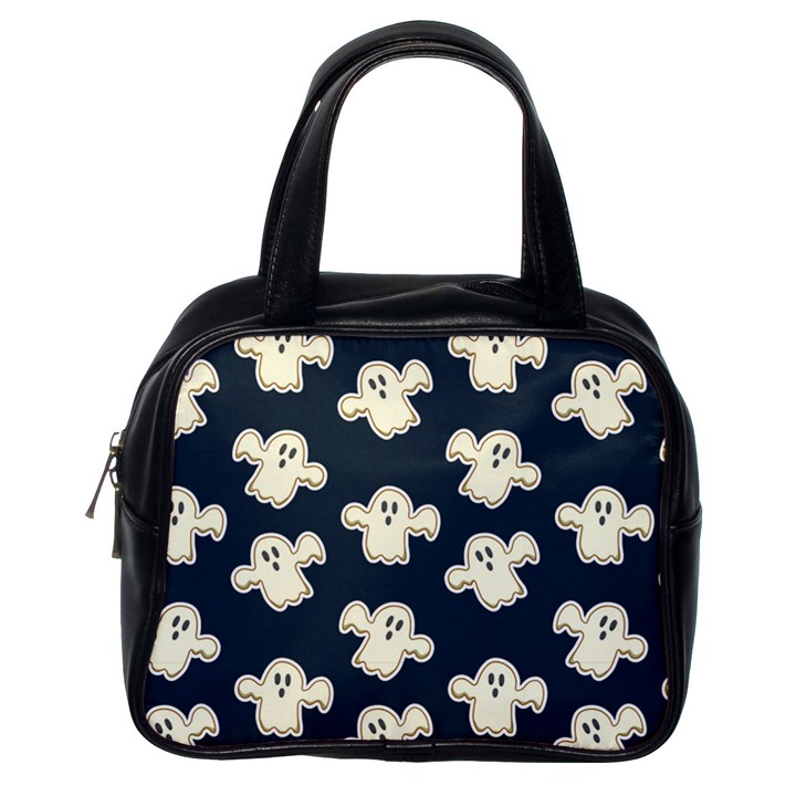 Hand drawn ghost pattern Classic Handbag (One Side)