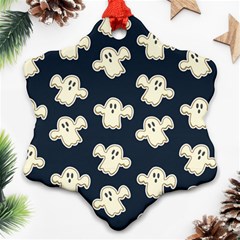 Hand Drawn Ghost Pattern Snowflake Ornament (two Sides) by BangZart