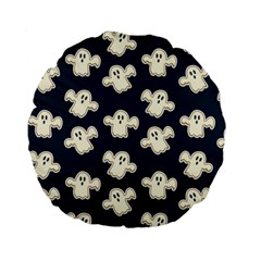 Hand Drawn Ghost Pattern Standard 15  Premium Flano Round Cushions by BangZart