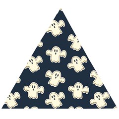 Hand Drawn Ghost Pattern Wooden Puzzle Triangle by BangZart