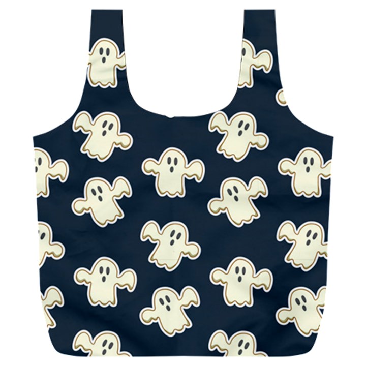 Hand drawn ghost pattern Full Print Recycle Bag (XXL)