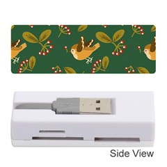 Cute Seamless Pattern Bird With Berries Leaves Memory Card Reader (stick) by BangZart