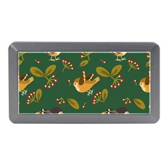 Cute Seamless Pattern Bird With Berries Leaves Memory Card Reader (mini) by BangZart