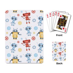 Cute Cartoon Robots Seamless Pattern Playing Cards Single Design (rectangle) by BangZart