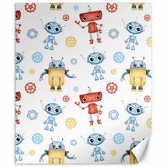 Cute Cartoon Robots Seamless Pattern Canvas 20  X 24  by BangZart