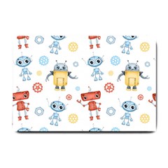 Cute Cartoon Robots Seamless Pattern Small Doormat  by BangZart