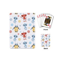 Cute Cartoon Robots Seamless Pattern Playing Cards Single Design (mini) by BangZart