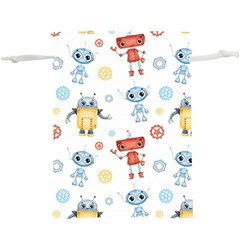 Cute Cartoon Robots Seamless Pattern  Lightweight Drawstring Pouch (xl) by BangZart